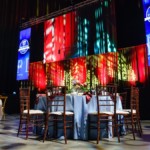 Shows the effects of strategically placed uplighting across a large stage