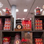 Shows an array of SunMaid products displayed artistically for their shareholders meeting.
